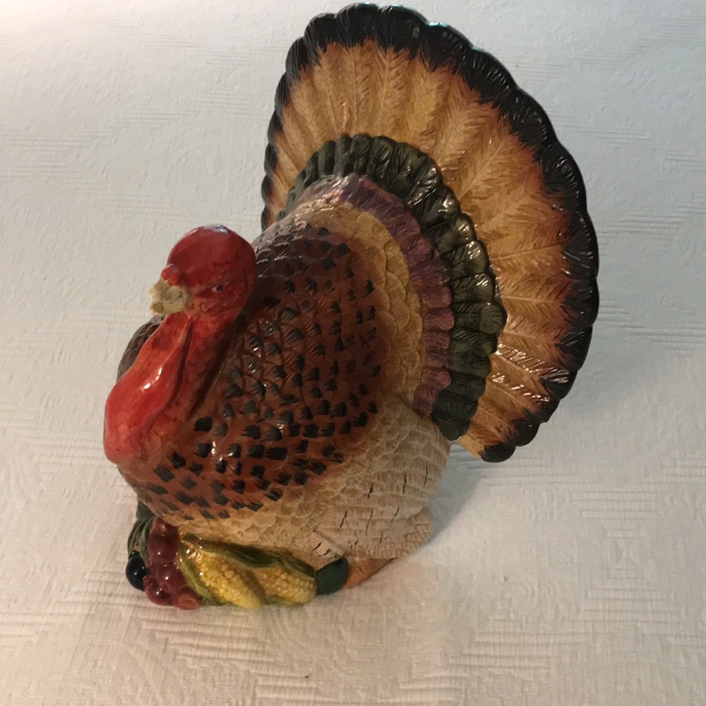 Mark Roberts Collection Large Thanksgiving Turkey Ceramic Centerpiece Decor Fall